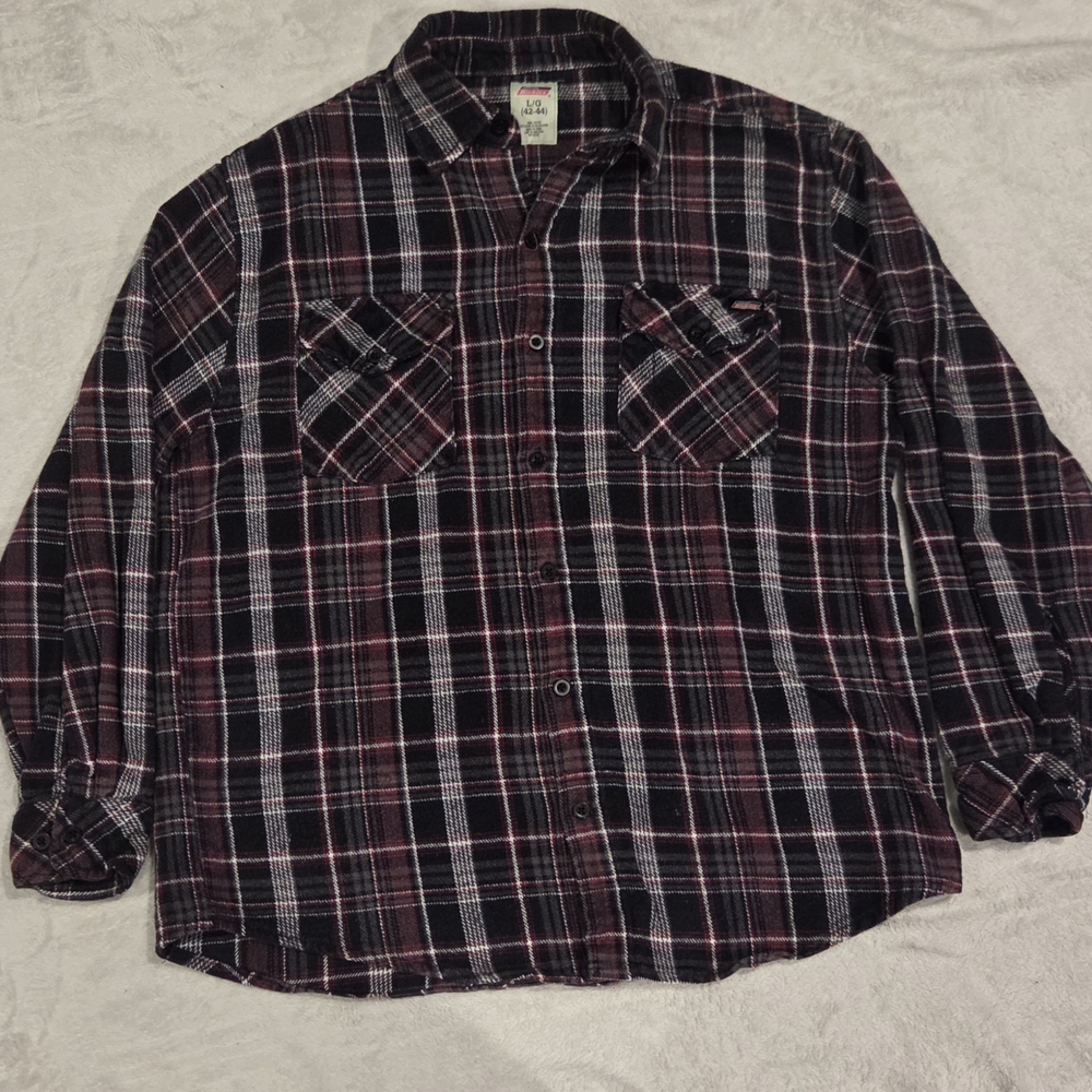 Dickies Black and Red Checkered Flannel